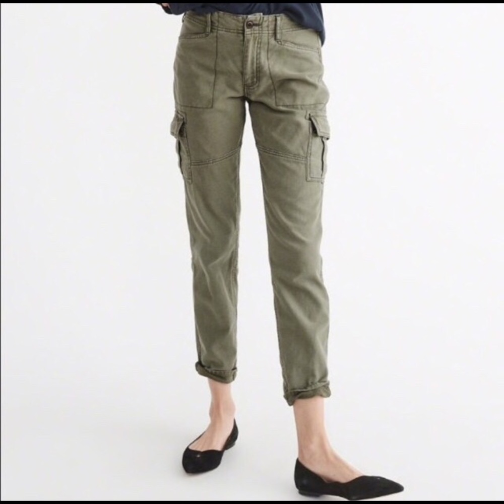 Abercrombie & Fitch Ames Green Cargo Pants 00/24